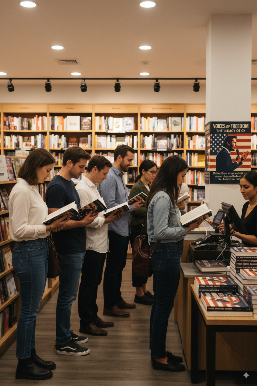 People reading Charlie Kirk book